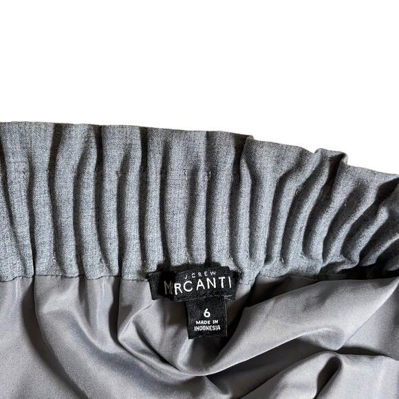 J. Crew Mercantile Women's Elastic Waist Pull On Skirt with Pockets Gray Size 6 - Picture 5 of 8